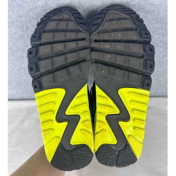 Nike Air Max 90 Boys 5Y Navy Blue Green Running Shoes - Picture 5 of 6